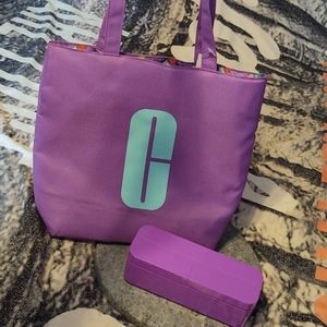 Clinique Cosmetic Tote Bag Set Purple